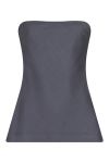 Neo Noir - Top - Leafie Melange Top - Dark Grey