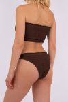 Neo Noir - Badetøj - Skin Lobster Bikini Top - Brown