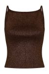 Neo Noir - Top - Marta Glitter Knit Top - Chocolate Brown