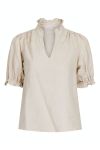 Neo Noir - Top - Odesa Linen Blouse - Sand