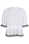 Neo Noir - Top - Raya Embroidery Blouse - White/Black