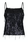 Neo Noir - Top - Reganna Sequins Top - Black
