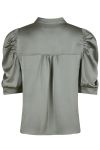 Neo Noir - Bluse - Roella Heavy Sateen Blouse - Smoke Green