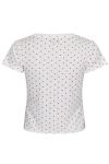 Neo Noir - T-shirt - Lonnie Pointelle Heart Top - White