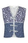 Neo Noir - Vest - Karine Quilt Combination Vest - Blue