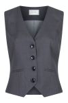 Neo Noir - Vest - Vendetta Melange Vest - Dark Grey