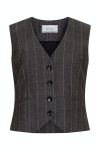 Neo Noir - Vest - Vendetta Soft Check Vest - Dark Grey