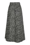Neo Noir - Nederdel - Yara Zebra Long Skirt - Black