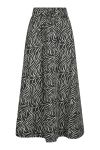 Neo Noir - Nederdel - Yara Zebra Long Skirt - Black