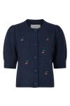 Neo Noir - Cardigan - Trudy Embroidery Knit Cardigan - Navy