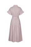 Neo Noir - Kjole - Nessie Structure Stripe Dress - Light pink