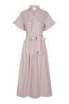 Neo Noir - Kjole - Nessie Structure Stripe Dress - Light pink