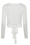 Neo Noir - Bluse - Nia Jersey Wrap Blouse - White