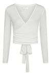 Neo Noir - Bluse - Nia Jersey Wrap Blouse - White