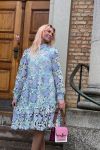 Noella - Kjole - Star LS Dress - Blue Mix