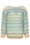 Noella - Strik - Pool Knit Sweater - Blue/Green Mix