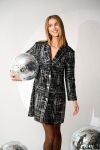 Noella - Blazer - Montana Blazer Dress - Silver/Black