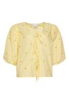 Noella - Bluse - Asia SS Shirt - Pale Yellow/Flower