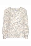 Noella - Bluse - Bale Blouse - Offwhite w. Flowers