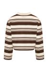 Noella - Bluse - Lynlee Polo - Brown Offwhite Stripe