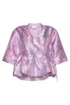 Noella - Bluse - Neva Jacquard Wrap Blouse - Lilac jacquard
