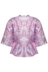 Noella - Bluse - Neva Jacquard Wrap Blouse - Lilac jacquard