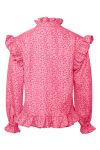 Noella - Bluse - Reno Ruby Ruffle Blouse - Bright Pink