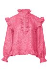 Noella - Bluse - Reno Ruby Ruffle Blouse - Bright Pink
