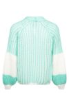 Noella - Cardigan - Liana Knit Cardigan - Mint/White