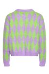 Noella - Cardigan - Mindy Knit Cardigan - Lime/lilac