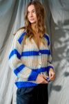 Noella - Cardigan - Pacific Knit Cardigan - Blue Mix
