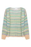 Noella - Cardigan - Pool Knit Cardigan - Blue/Green Mix