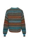 Noella - Strik - Gio Knit Sweater - Turquoise Brown Mix