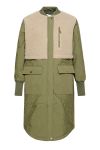 Noella - Jakke - Etta Pile Coat - Beige/Army Mix