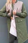 Noella - Jakke - Etta Pile Coat - Beige/Army Mix