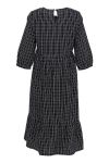 Noella - Kjole - Fabiola Dress Seersucker - Mustard Checks