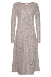 Noella - Kjole - Verona Midi Dress - Grey w/ Silver