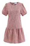 Noella - Kjole - Zia Dress - Neon Pink Check