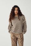 Noella - Strik - N-Mafalda Knit - Brown Sand Stripe