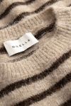 Noella - Strik - N-Mafalda Knit - Brown Sand Stripe