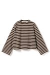 Noella - Bluse - N-Maple LS T-Shirt - Eton Brown Ivory Stripe