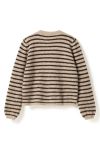 Noella - Cardigan - N-Mertice Knit Cardigan - Brown Sand Stripe