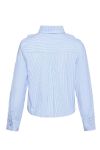 Noella - Skjorte - Celeste Ruffle Shirt Cotton Poplin - Blue/White Stripe
