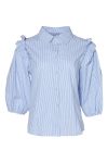 Noella - Skjorte - Celeste Shirt Cotton Poplin - Blue/White Stripe