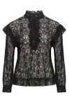 Noella - Bluse - Remi Ruffle Blouse - Black