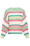 Noella - Strik - Ella Knit Sweater - Green/Pink/White Mix 