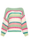 Noella - Strik - Ella Knit Sweater - Green/Pink/White Mix 