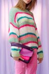 Noella - Strik - Ella Knit Sweater - Green/Pink/White Mix 