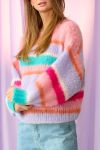 Noella - Strik - Ella Knit Sweater - Rose/Blue/Lilac Mix 