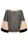 Noella - Strik - Liana Knit Sweater - Cream/black